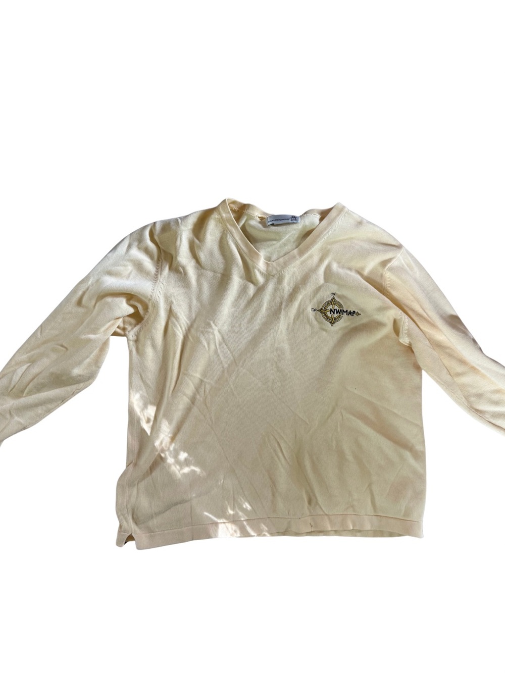 NWMAA Cream V-Neck Women's Lightweight Sweatshirt